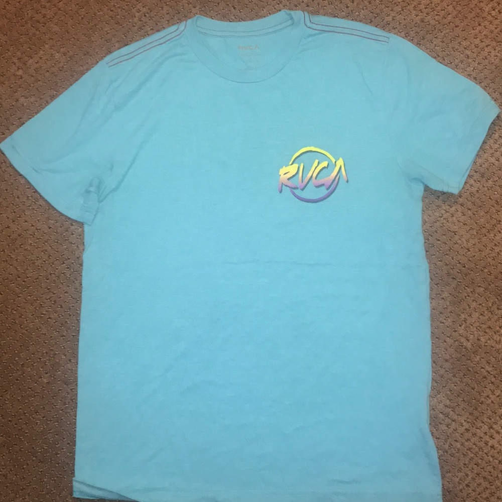 RVCA Aquan blue green t shirt